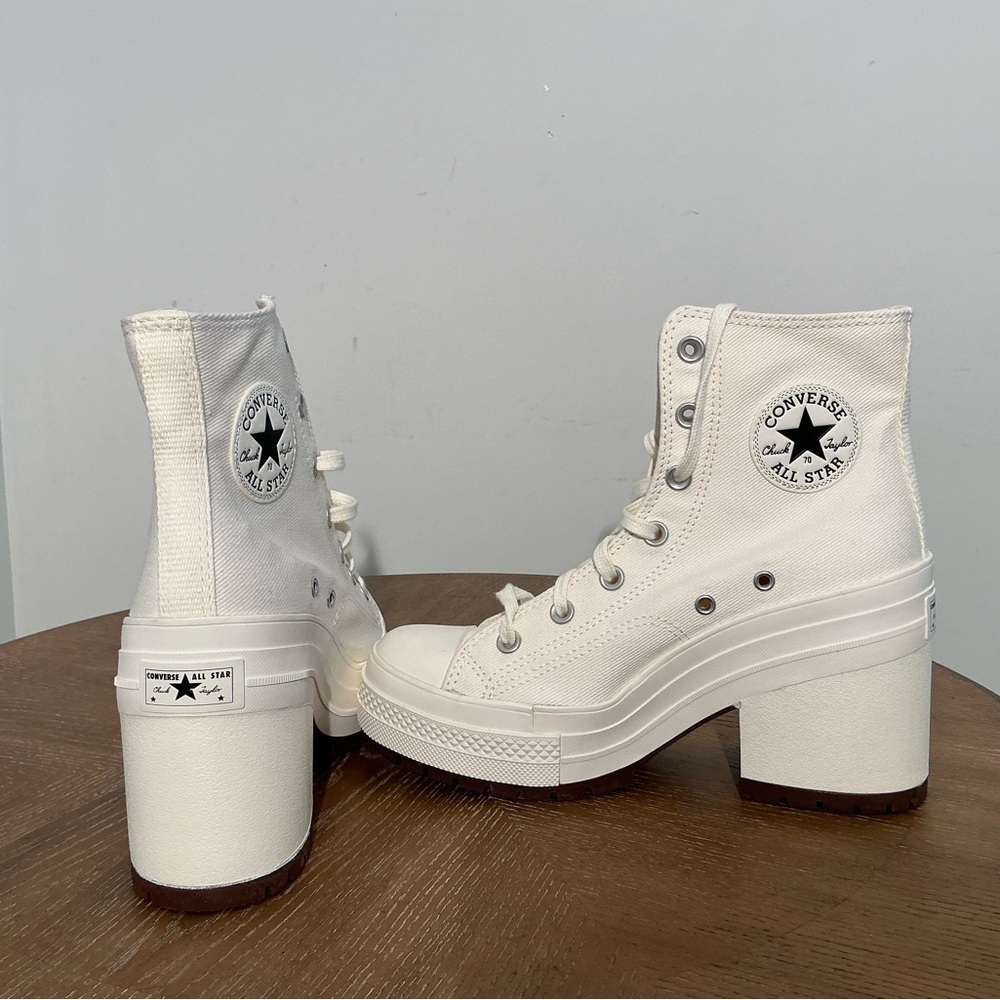 Converse Women's White High-Top Platform Sneakers - Picture 7 of 8